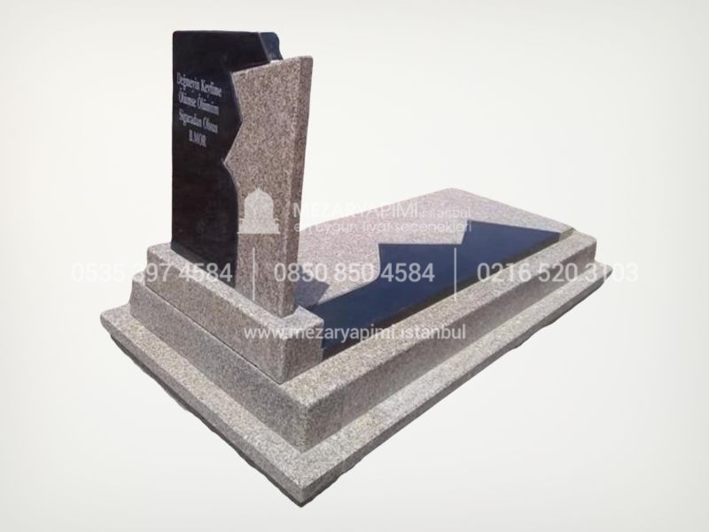 Granit gecme kapakli blok mezar modeli
