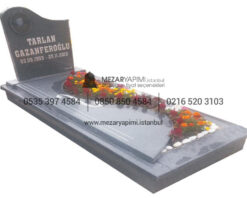 L-17 NERO GASKA DALGALI KAPAK GRANİT KOMPLE 5 CM KALINLIKTA MEZAR