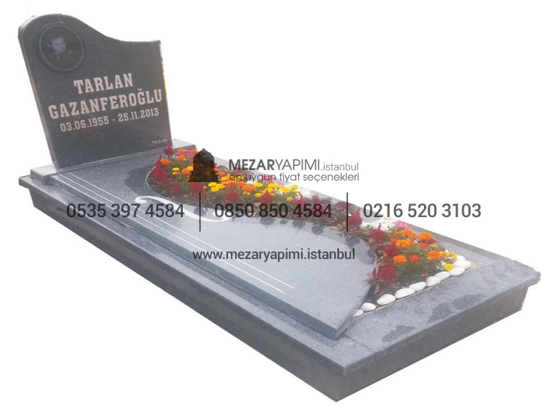 L-17 NERO GASKA DALGALI KAPAK GRANİT KOMPLE 5 CM KALINLIKTA MEZAR