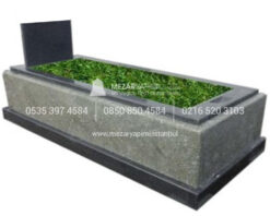 L-26 YARIM BLOK YEŞİL GRANİT KOMPLE 5-8 CM ARASI KALINLIKTA MEZAR
