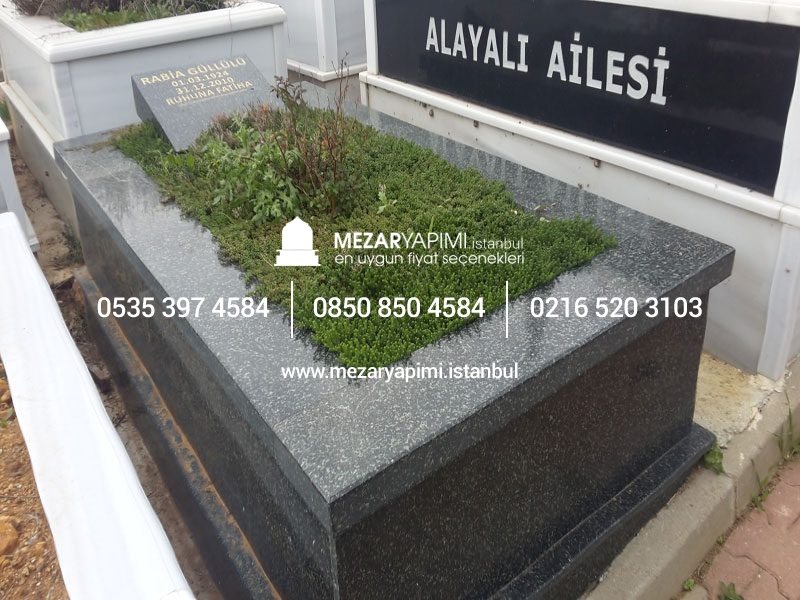 Tek Kişilik Komple Granit Mezar 6 cm - Görsel 8