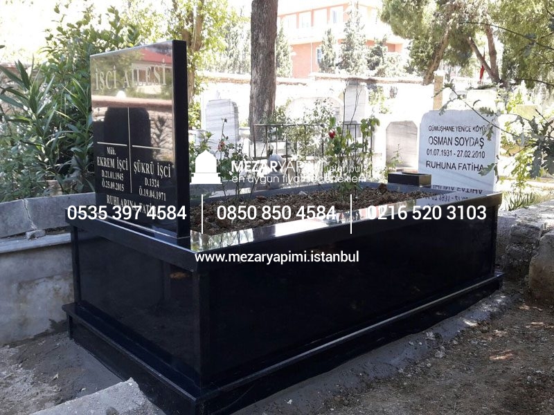 Tek Kişilik Komple Granit Mezar 6 cm - Görsel 4