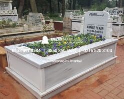 Tek Kişilik 6cm Küpeşte Baştaşı Koltuklu Mezar