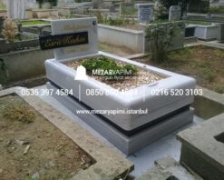 Beyaz Mermer Blok Mezar Modeli