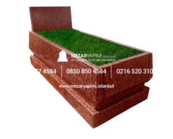 G-84 Kırmızı Konik Blok Granit Mezar Modeli