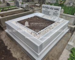 cift Kisilik Beyaz Mermer Blok Mezar-2