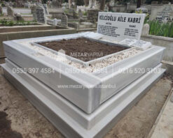 cift Kisilik Beyaz Mermer Blok Mezar-3
