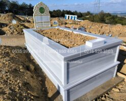 Özel Tasarım Baş Taşı Kabartma İşlemeli Mermer Mezar