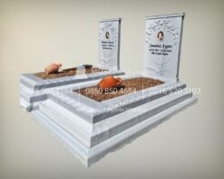 Başak Yaprağı Motifli Cnc Mermer Blok Mezar