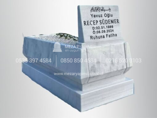 Mermer Konik Kesim 15cm Blok Mezar