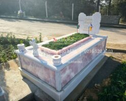 Pembe Onyx Mermer Melek Kanatli Mezar Tasi Modeli