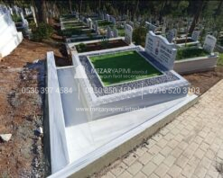 Ozel El isciligi Desen İslemeli Blok Mermer Mezar-14