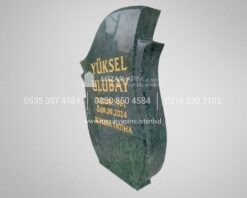 Cnc Kesim Yeşil Granit Mezar Taşı