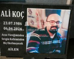 40x30cm Porselen Resimli Granit Mezar Taşı