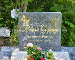 Abide Baş Taşı Komple Siyah Mermer Mezar