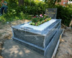 Abide Baş Taşı Komple Siyah Mermer Mezar