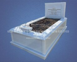 Baş Taşı ve Küpeşte Cnc İşlemeli Mermer Mezar