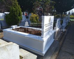 Baş Taşı ve Küpeşte Cnc İşlemeli Mermer Mezar
