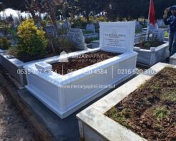 Baş Taşı ve Küpeşte Cnc İşlemeli Mermer Mezar