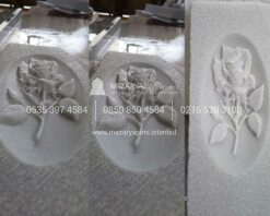 Su Yolu Şeklinde Cnc Mermer Mezar Taşı