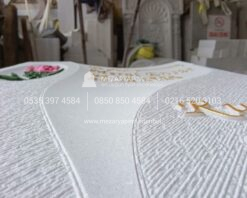 Su Yolu Şeklinde Cnc Mermer Mezar Taşı