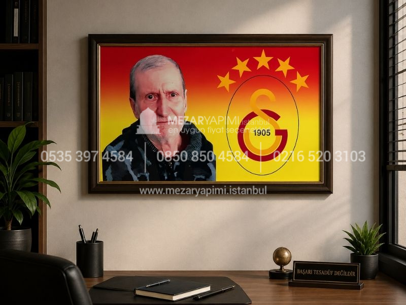 Galatasaray Logolu Porselen Resim 50x30cm