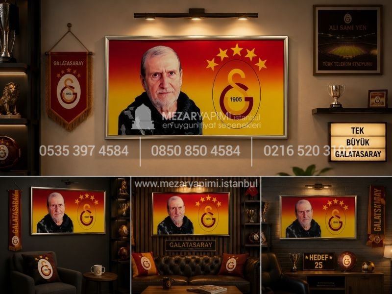 Galatasaray Logolu Porselen Resim 50x30cm